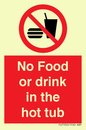 PV7930: No Food or drink in the hot tub