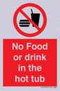 PV7930: No Food or drink in the hot tub