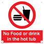 PV7930: No Food or drink in the hot tub