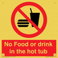 PV7930: No Food or drink in the hot tub