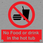 PV7930: No Food or drink in the hot tub