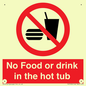 PV7930: No Food or drink in the hot tub
