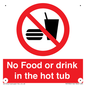 PV7930: No Food or drink in the hot tub