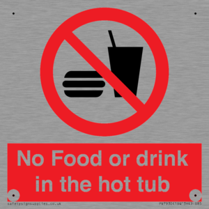 PV7930: No Food or drink in the hot tub