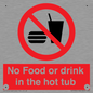 PV7930: No Food or drink in the hot tub