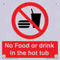 PV7930: No Food or drink in the hot tub