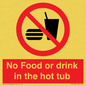 PV7930: No Food or drink in the hot tub