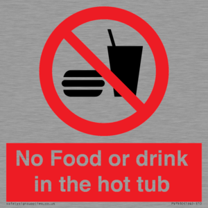 PV7930: No Food or drink in the hot tub