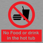 PV7930: No Food or drink in the hot tub