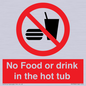 PV7930: No Food or drink in the hot tub
