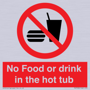 PV7930: No Food or drink in the hot tub