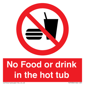 PV7930: No Food or drink in the hot tub