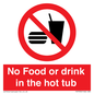 PV7930: No Food or drink in the hot tub