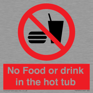 PV7930: No Food or drink in the hot tub