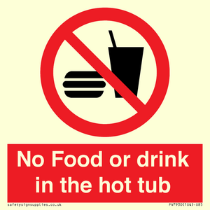 PV7930: No Food or drink in the hot tub