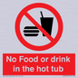 PV7930: No Food or drink in the hot tub