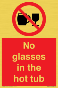 PV7931: No glasses in the hot tub