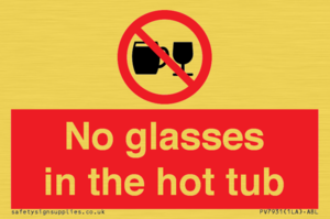 PV7931: No glasses in the hot tub