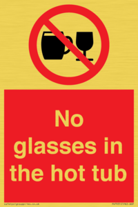 PV7931: No glasses in the hot tub