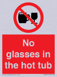 PV7931: No glasses in the hot tub