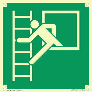 SA11603: E016 safe condition emergency window escape ladder