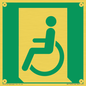 SA11623: E026 safe condition emergency exit for people unable to walk or with walking impairment (left)