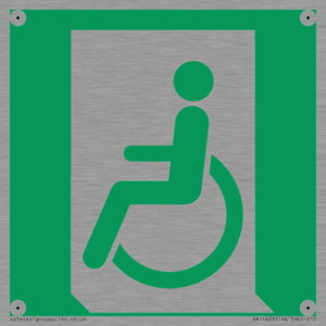 SA11623: E026 safe condition emergency exit for people unable to walk or with walking impairment (left)