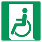 SA11623: E026 safe condition emergency exit for people unable to walk or with walking impairment (left)