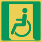 SA11623: E026 safe condition emergency exit for people unable to walk or with walking impairment (left)