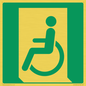 SA11623: E026 safe condition emergency exit for people unable to walk or with walking impairment (left)