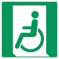 SA11623: E026 safe condition emergency exit for people unable to walk or with walking impairment (left)