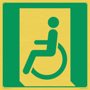 SA11623: E026 safe condition emergency exit for people unable to walk or with walking impairment (left)