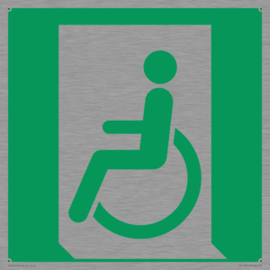 SA11623: E026 safe condition emergency exit for people unable to walk or with walking impairment (left)