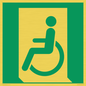 SA11623: E026 safe condition emergency exit for people unable to walk or with walking impairment (left)
