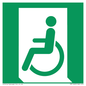 SA11623: E026 safe condition emergency exit for people unable to walk or with walking impairment (left)