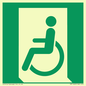 SA11623: E026 safe condition emergency exit for people unable to walk or with walking impairment (left)