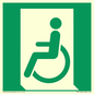 SA11623: E026 safe condition emergency exit for people unable to walk or with walking impairment (left)