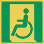 SA11623: E026 safe condition emergency exit for people unable to walk or with walking impairment (left)