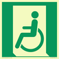 SA11623: E026 safe condition emergency exit for people unable to walk or with walking impairment (left)