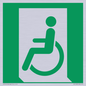 SA11623: E026 safe condition emergency exit for people unable to walk or with walking impairment (left)
