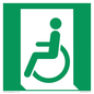 SA11623: E026 safe condition emergency exit for people unable to walk or with walking impairment (left)