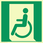 SA11623: E026 safe condition emergency exit for people unable to walk or with walking impairment (left)
