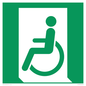 SA11623: E026 safe condition emergency exit for people unable to walk or with walking impairment (left)
