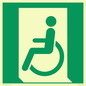 SA11623: E026 safe condition emergency exit for people unable to walk or with walking impairment (left)