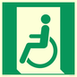 SA11623: E026 safe condition emergency exit for people unable to walk or with walking impairment (left)