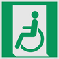 SA11623: E026 safe condition emergency exit for people unable to walk or with walking impairment (left)