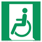 SA11623: E026 safe condition emergency exit for people unable to walk or with walking impairment (left)