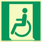 SA11623: E026 safe condition emergency exit for people unable to walk or with walking impairment (left)