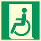 SA11623: E026 safe condition emergency exit for people unable to walk or with walking impairment (left)
