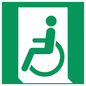 SA11623: E026 safe condition emergency exit for people unable to walk or with walking impairment (left)